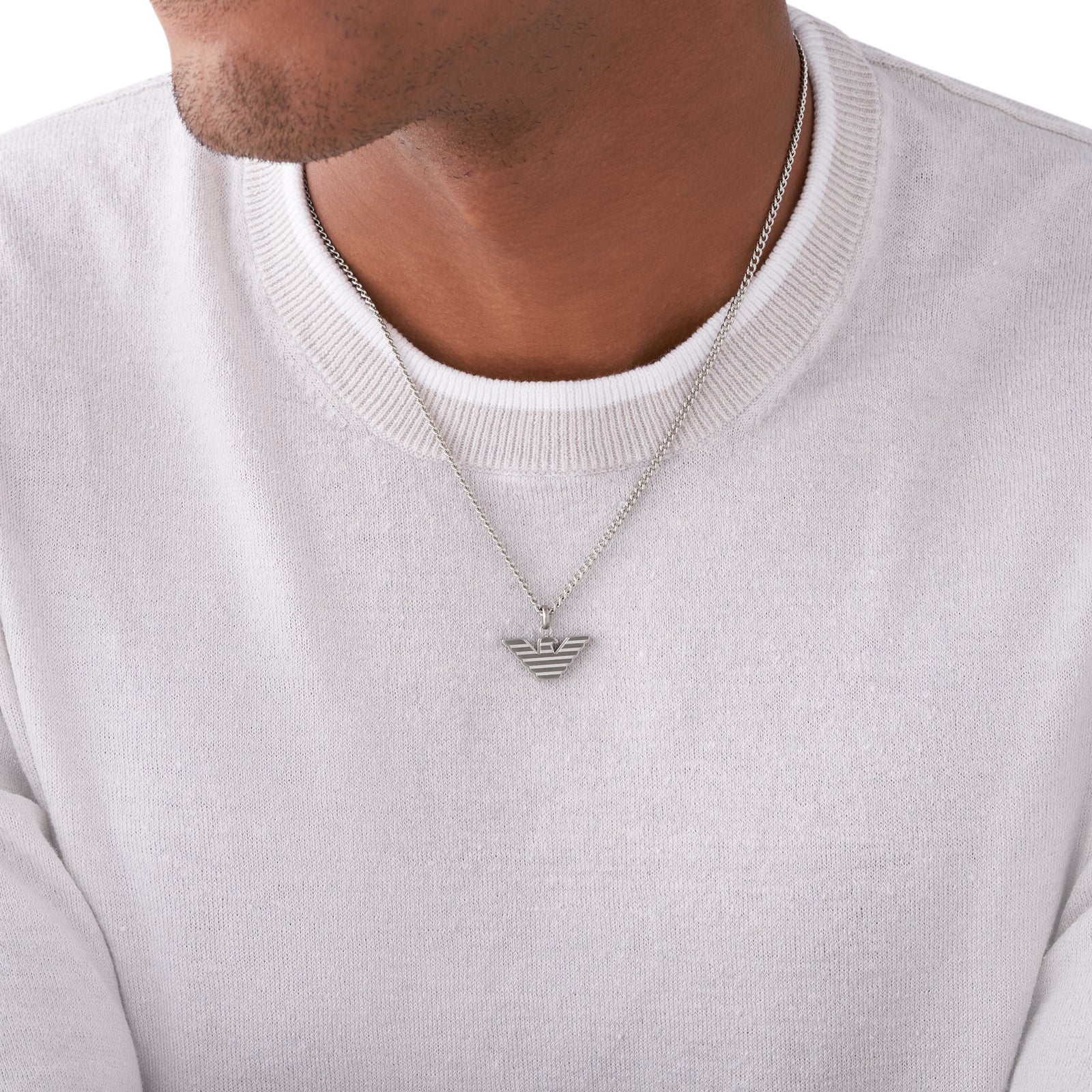 Armani Silver Necklace EGS2916040 for Timeless Elegance