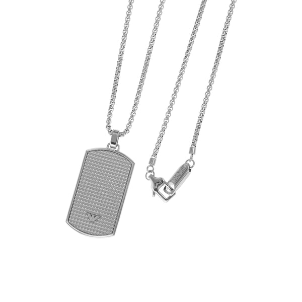 Armani Elegance Silver Dog Tag Necklace EGS2986040