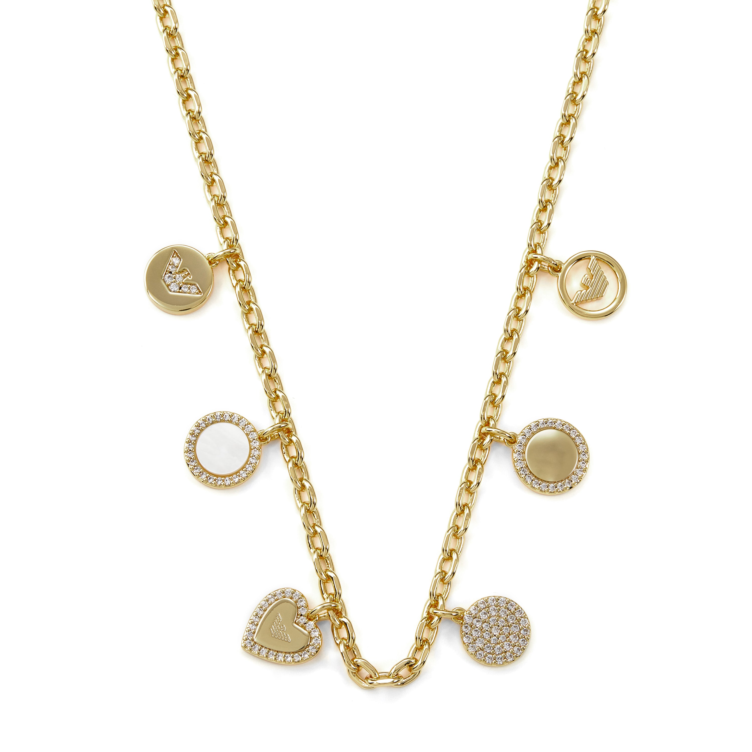 Armani Radiant Gold Necklace with Pearl and Zirconia EGS3103710