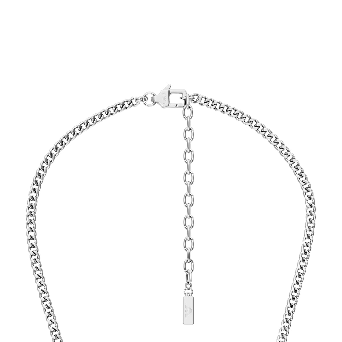 Emporio Armani Onyx Pendant Necklace EGS3387040 chain and clasp detail