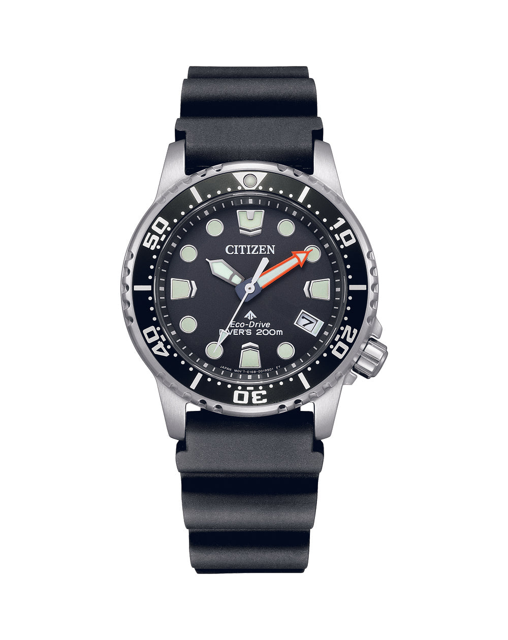 Citizen Eco-Dive Black Dial Polyurethane Strap Watch 37mm EO2020-08E
