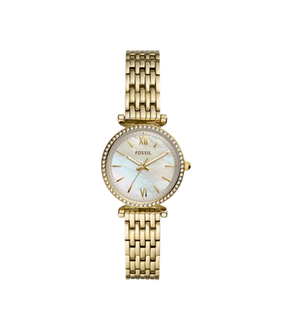 Fossil Carlie Mini Three-Hand Gold-Tone Stainless Steel Watch ES4735