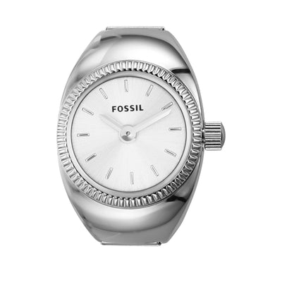 Fossil Exquisite Silver Ring Watch ES5245 with Two-Hand Movement