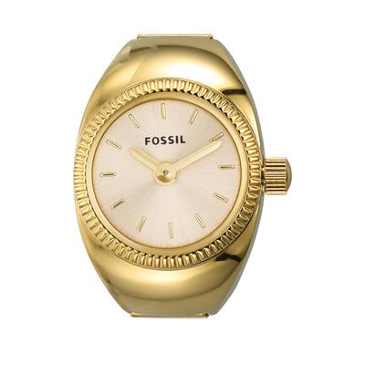 Fossil Elegance Timepiece - Gold-Toned Two-Hand Movement Ring Watch ES5246