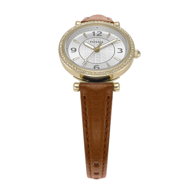 Timeless Carlie Brown Leather Watch by Fossil - ES5297