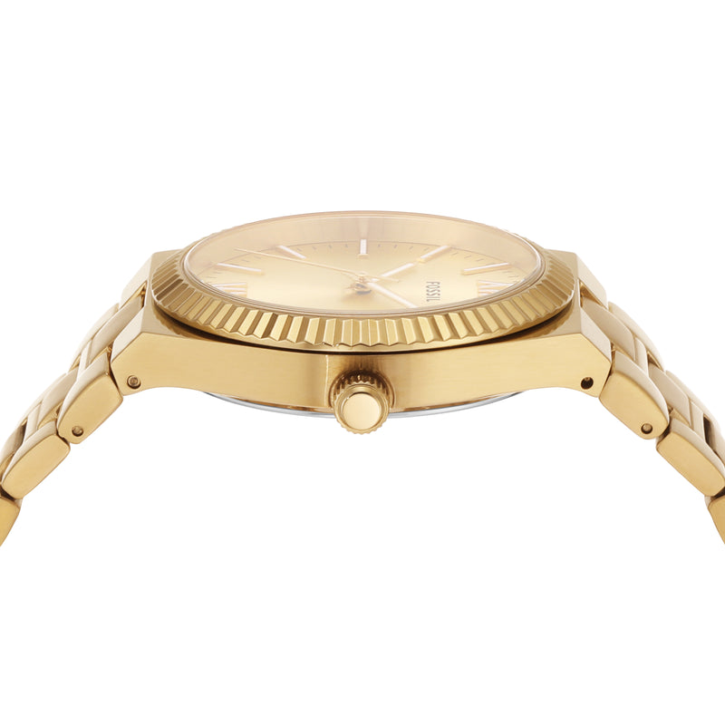 Fossil Scarlette Gold-Tone Stainless Steel Watch with Date Function ES5299