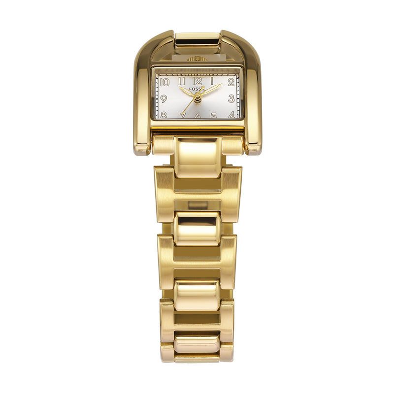 Fossil Harwell Sleek Gold Stainless Steel Three-Hand Watch ES5327