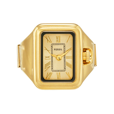 Fossil Raquel Chic Gold-Tone Stainless Steel Timekeeping Ring ES5343