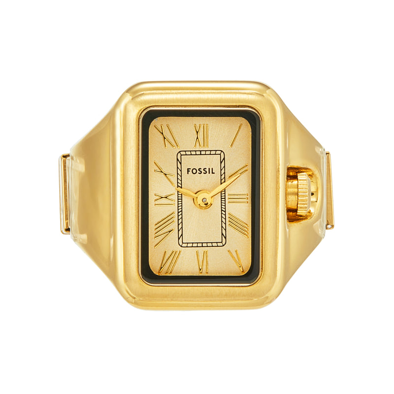 Fossil Raquel Chic Gold-Tone Stainless Steel Timekeeping Ring ES5343