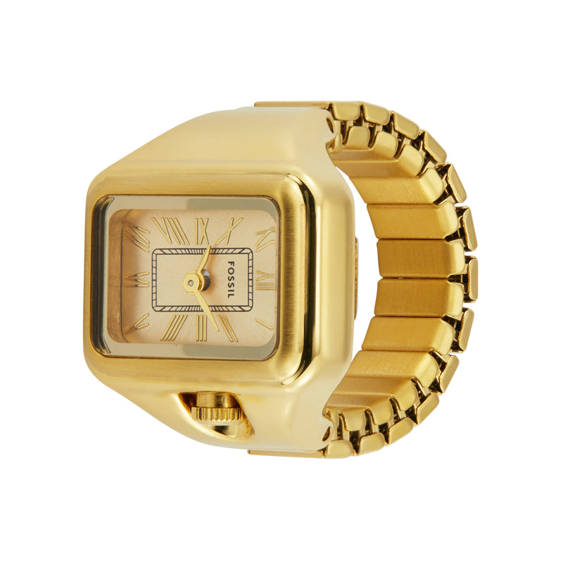 Fossil Raquel Chic Gold-Tone Stainless Steel Timekeeping Ring ES5343