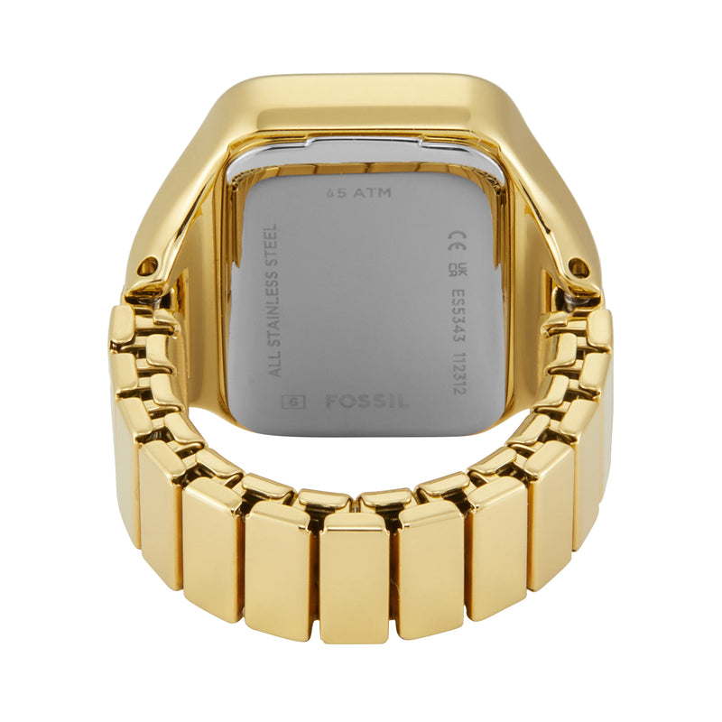 Fossil Raquel Chic Gold-Tone Stainless Steel Timekeeping Ring ES5343