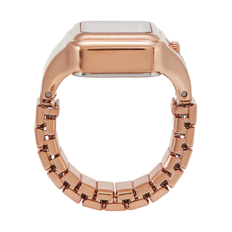 Fossil Raquel Elegance in Rose Gold - Stainless Steel Two-Hand Watch Ring ES5345