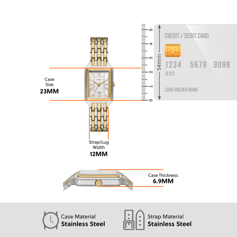 Fossil Raquel Two-Tone Stainless Steel Watch ES5368