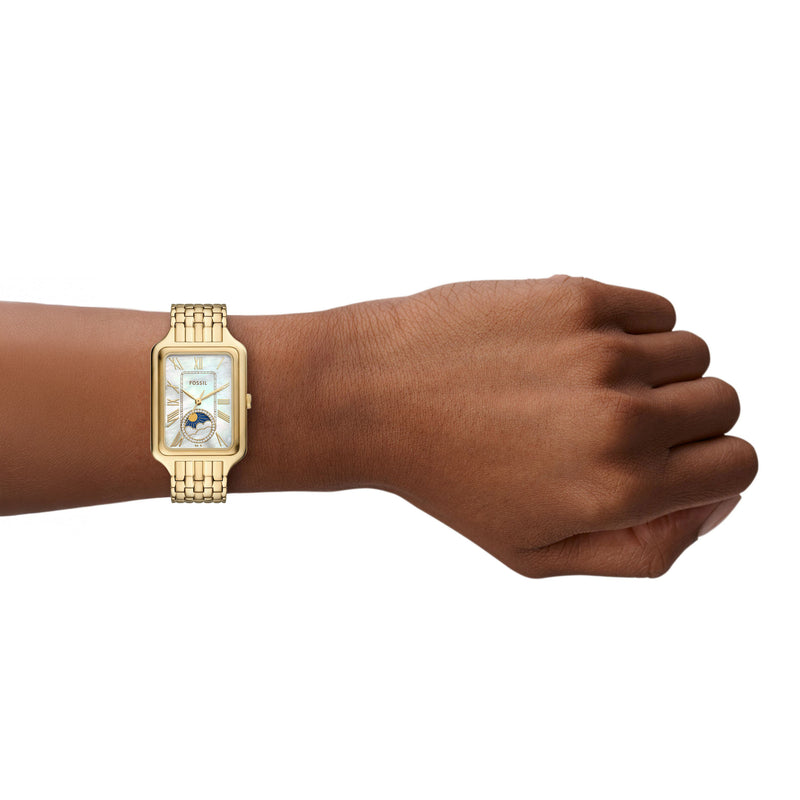 Fossil Raquel Sun Moon Multifunction Gold Stainless Steel Watch ES5398
