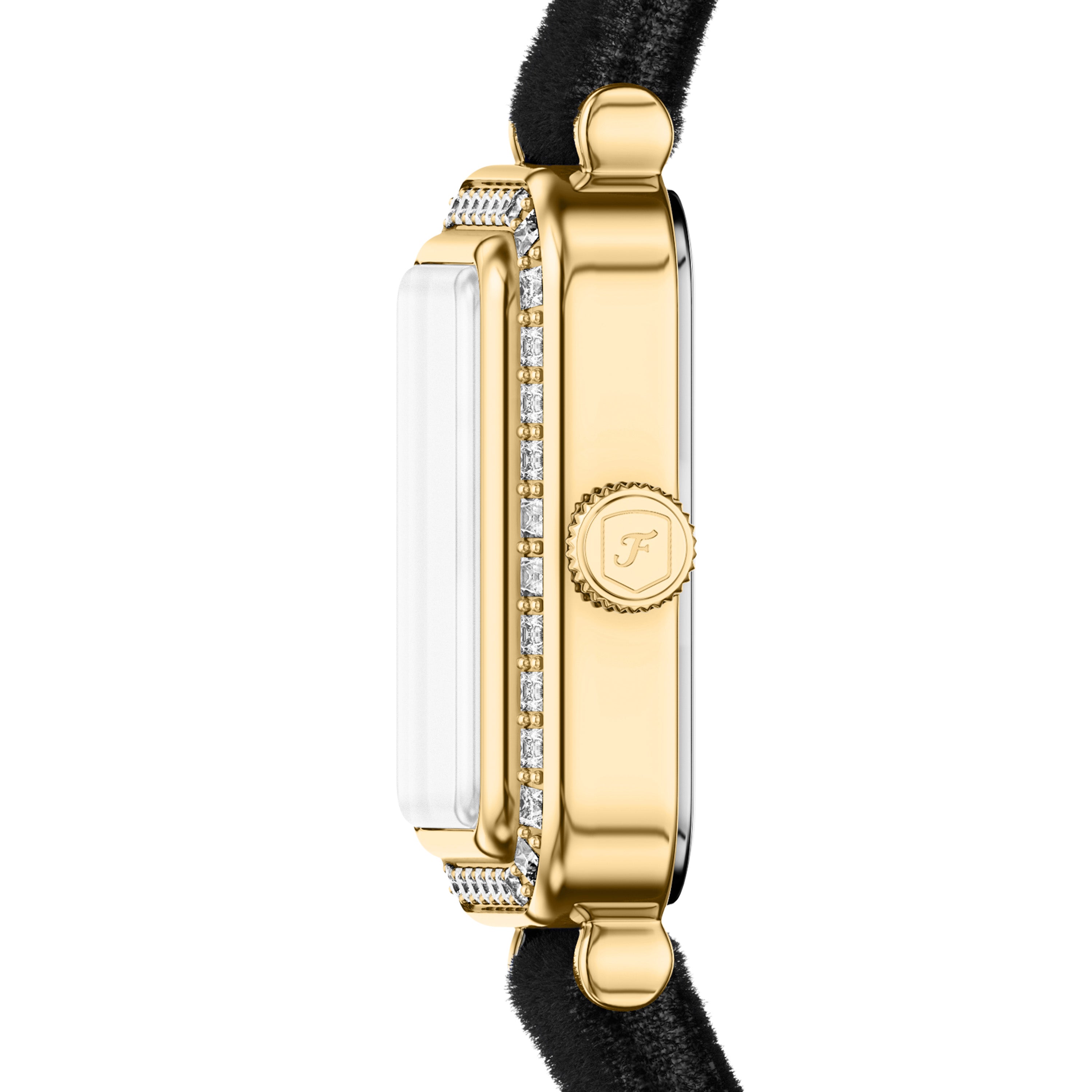 Fossil Raquel Two Hand Black Velvet Watch ES5437