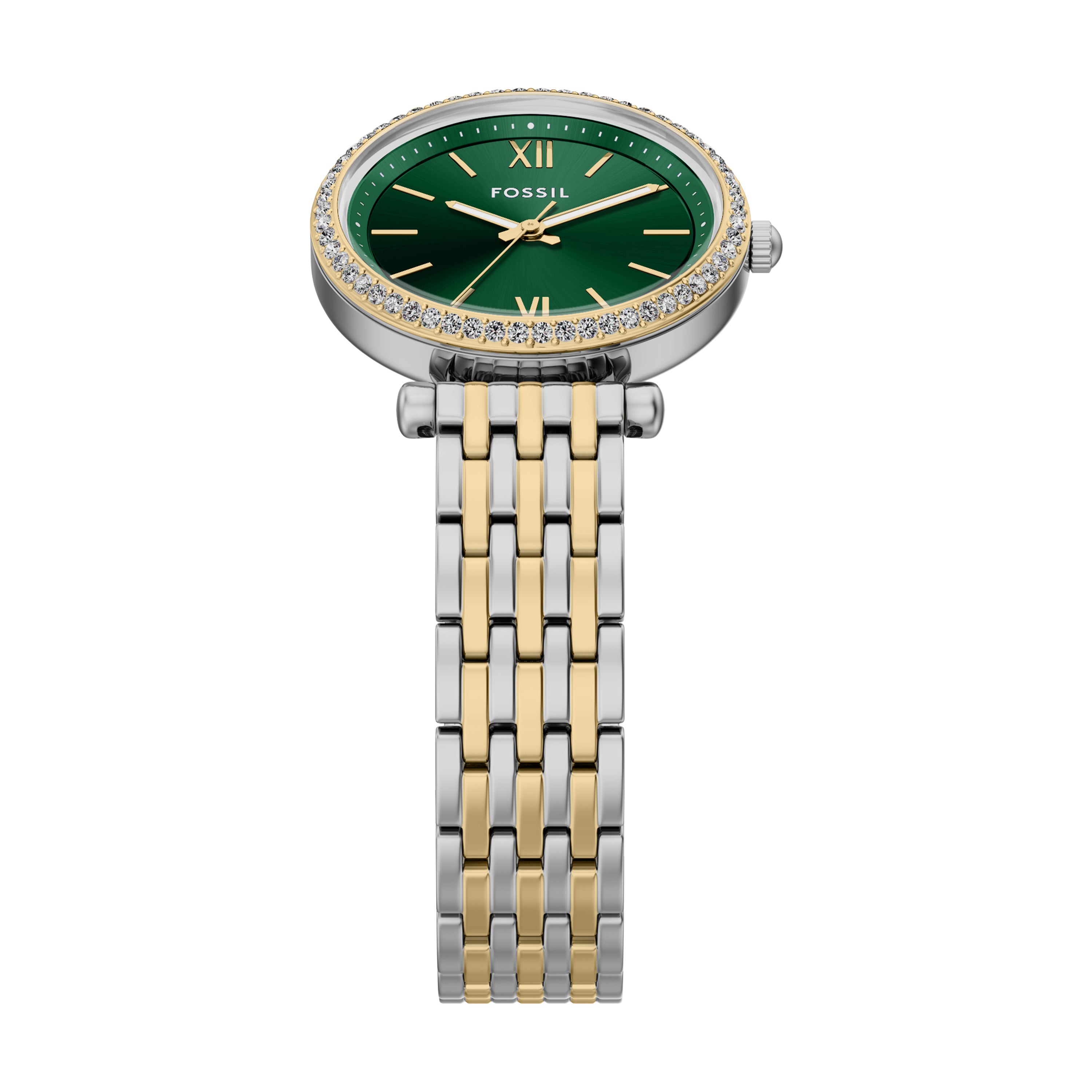 Fossil Carlie Three Hand Two Tone Stainless Steel Watch ES5439