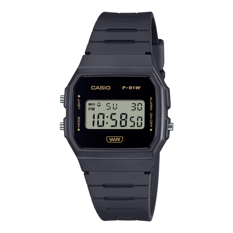 Casio Pop Black Resin Band Watch F91WB-8A
