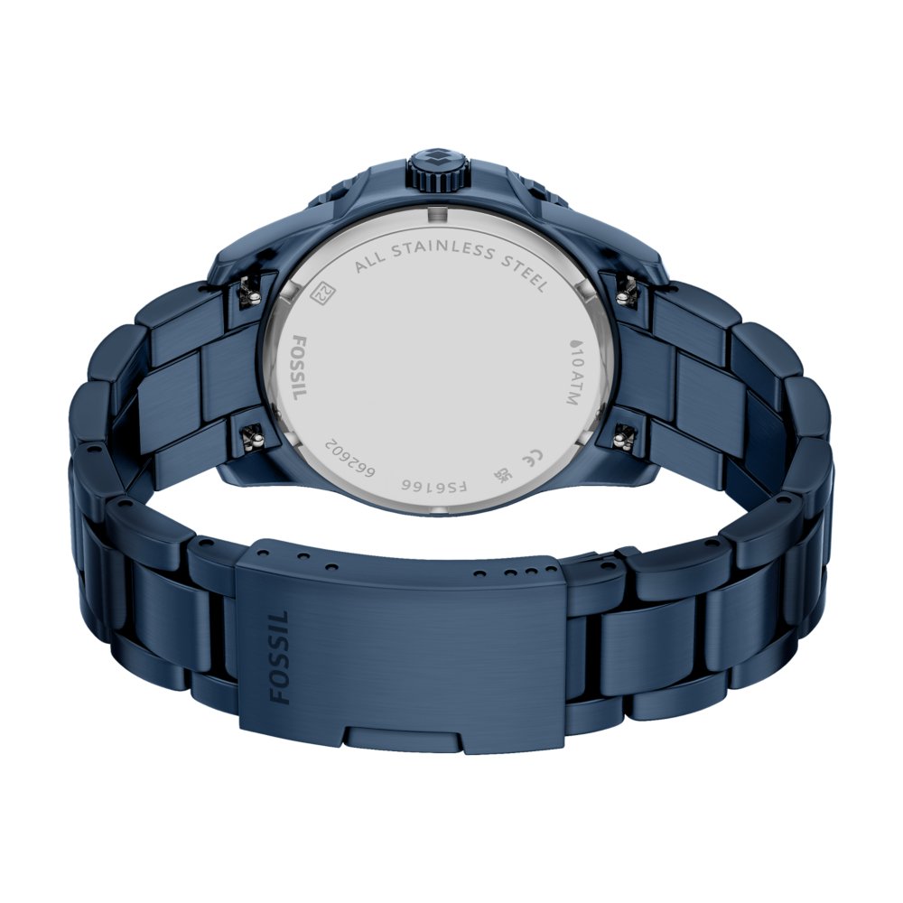 Fossil Blue Dive Three-Hand Navy Stainless Steel Men's Watch FS6166