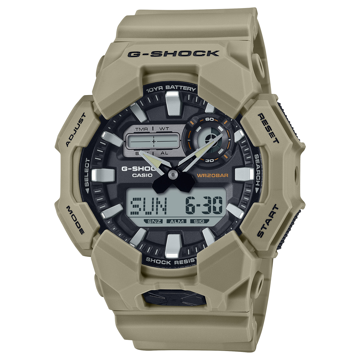 G-Shock Analog Digital Brown Resin Band Watch GA010-5A