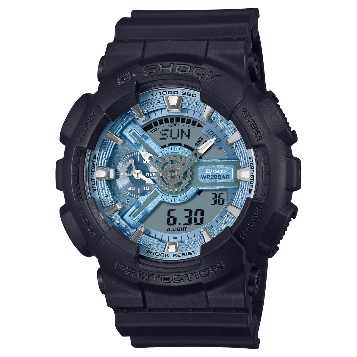 G-Shock Analog Digital DUO Rugged Black Resin Band Watch GA110CD-1A2