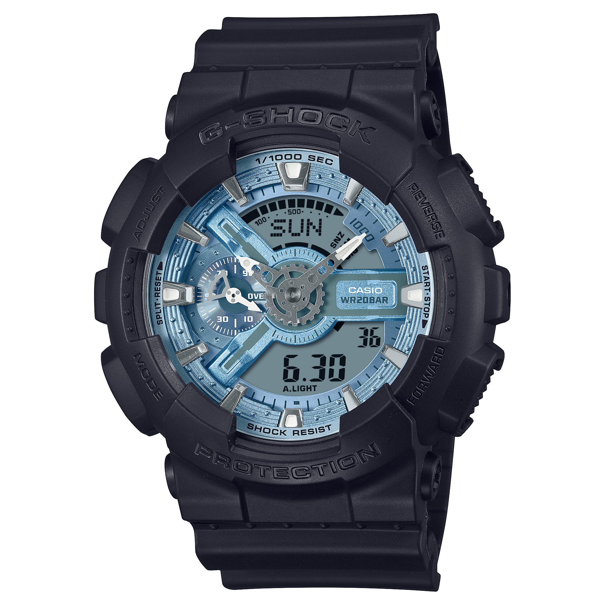 G-Shock Analog Digital DUO Rugged Black Resin Band Watch GA110CD-1A2