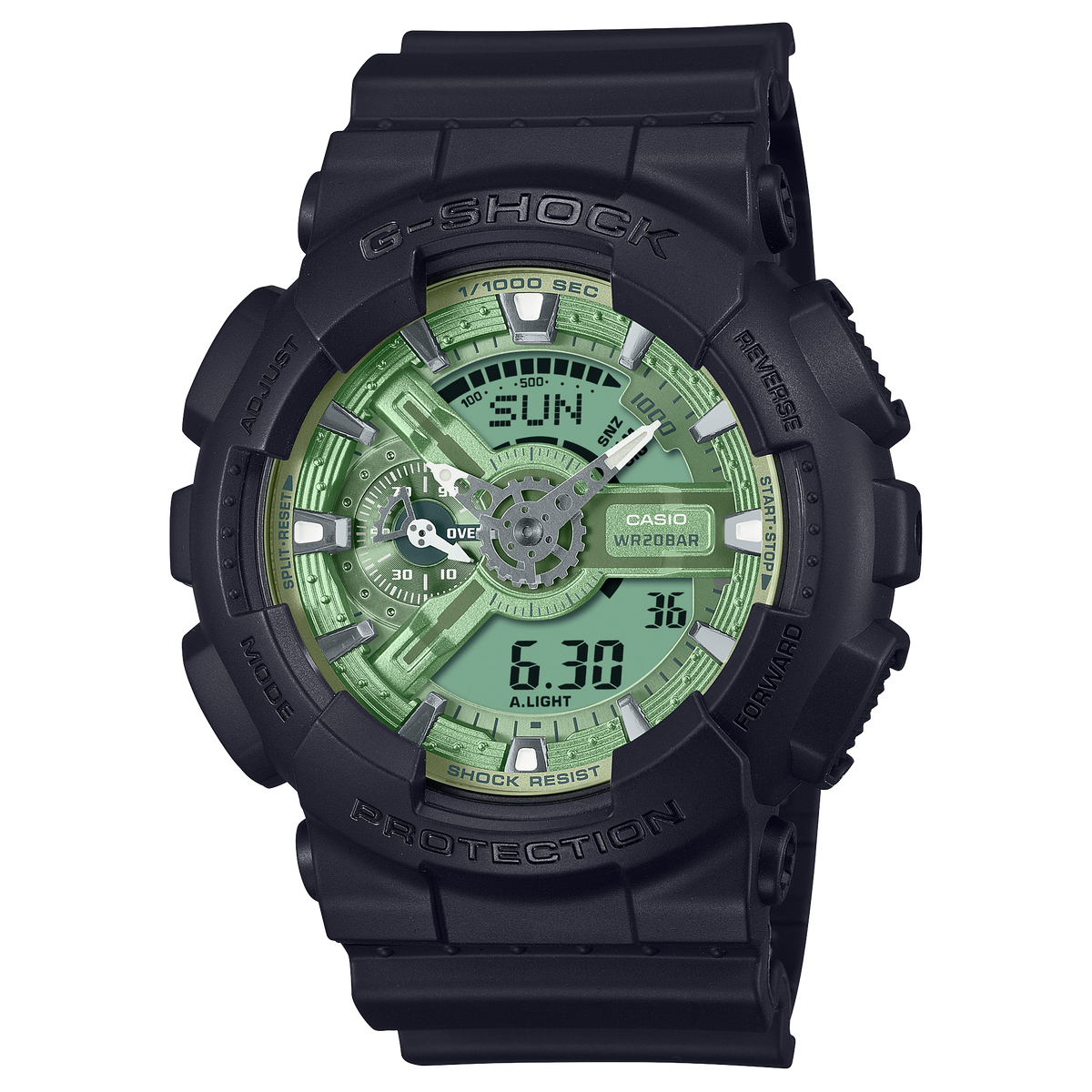 G-Shock Analog Digital DUO Rugged Black Resin Band Watch GA110CD-1A3