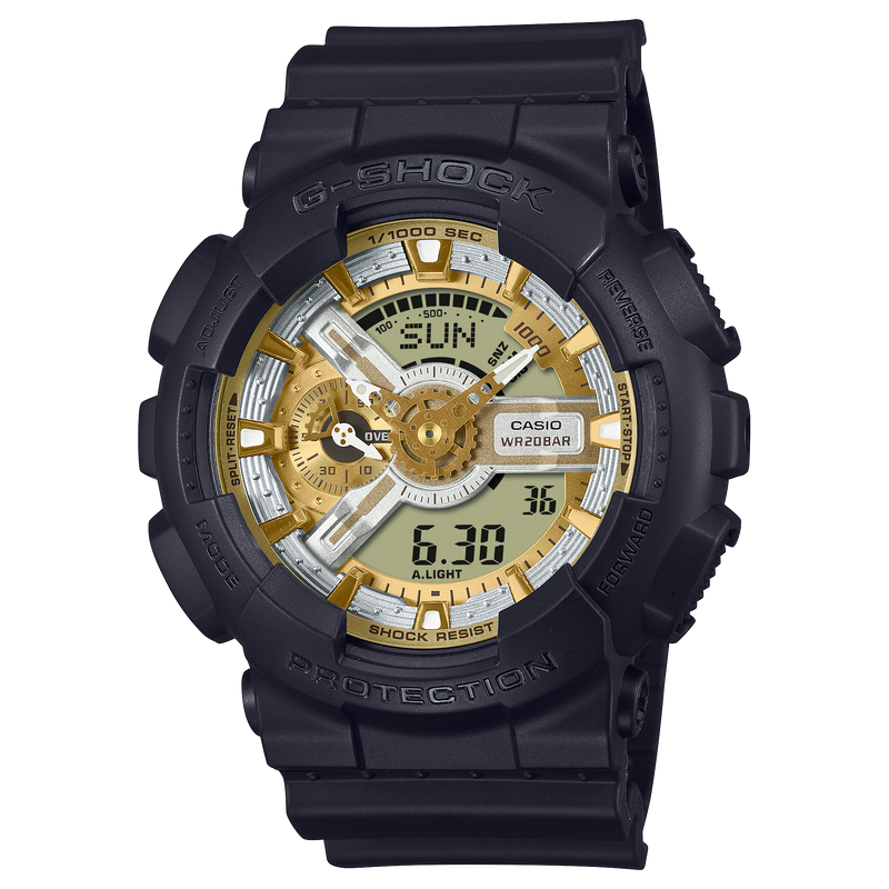 G-Shock Analog Digital DUO Rugged Black Resin Band Watch GA110CD-1A9