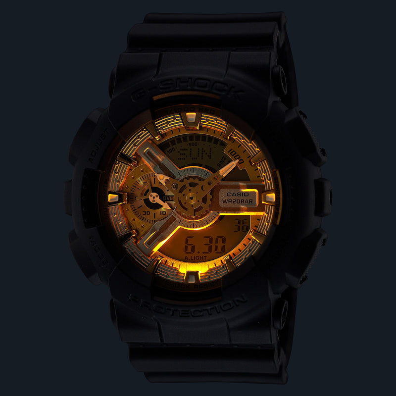 G-Shock Analog Digital DUO Rugged Black Resin Band Watch GA110CD-1A9