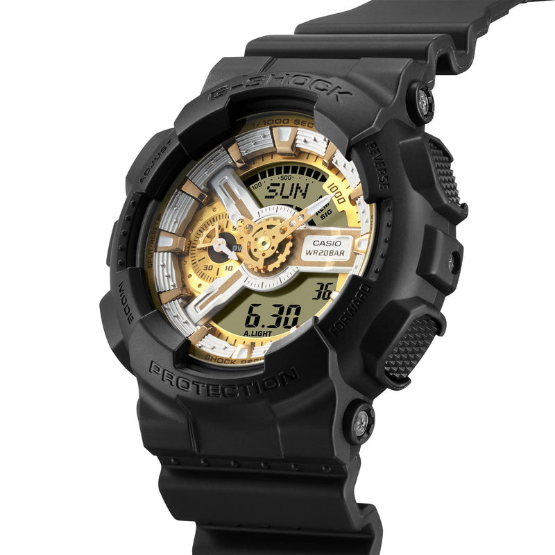 G-Shock Analog Digital DUO Rugged Black Resin Band Watch GA110CD-1A9