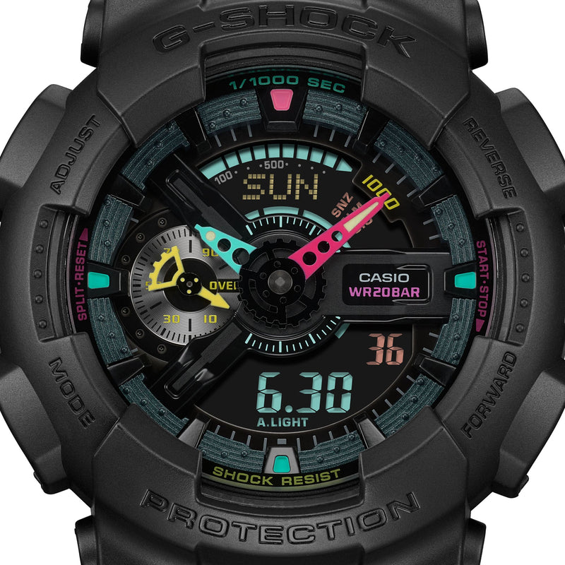 G-Shock Analog Digital Black Resin Band Watch GA110MF-1A