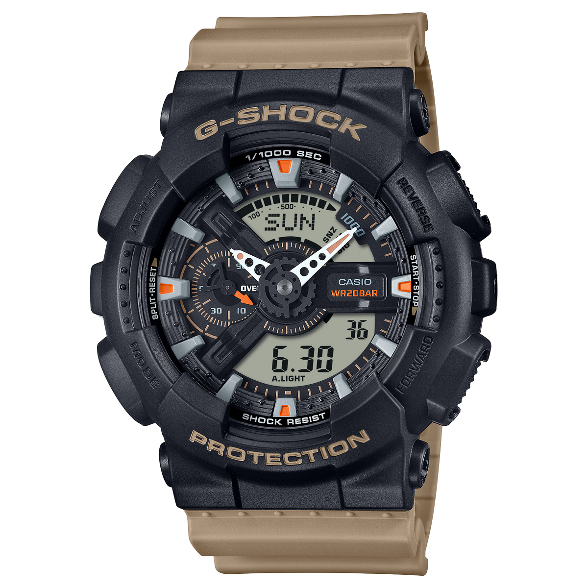 G-Shock Analog Digital Brown Resin Band Watch GA110TU-1A5