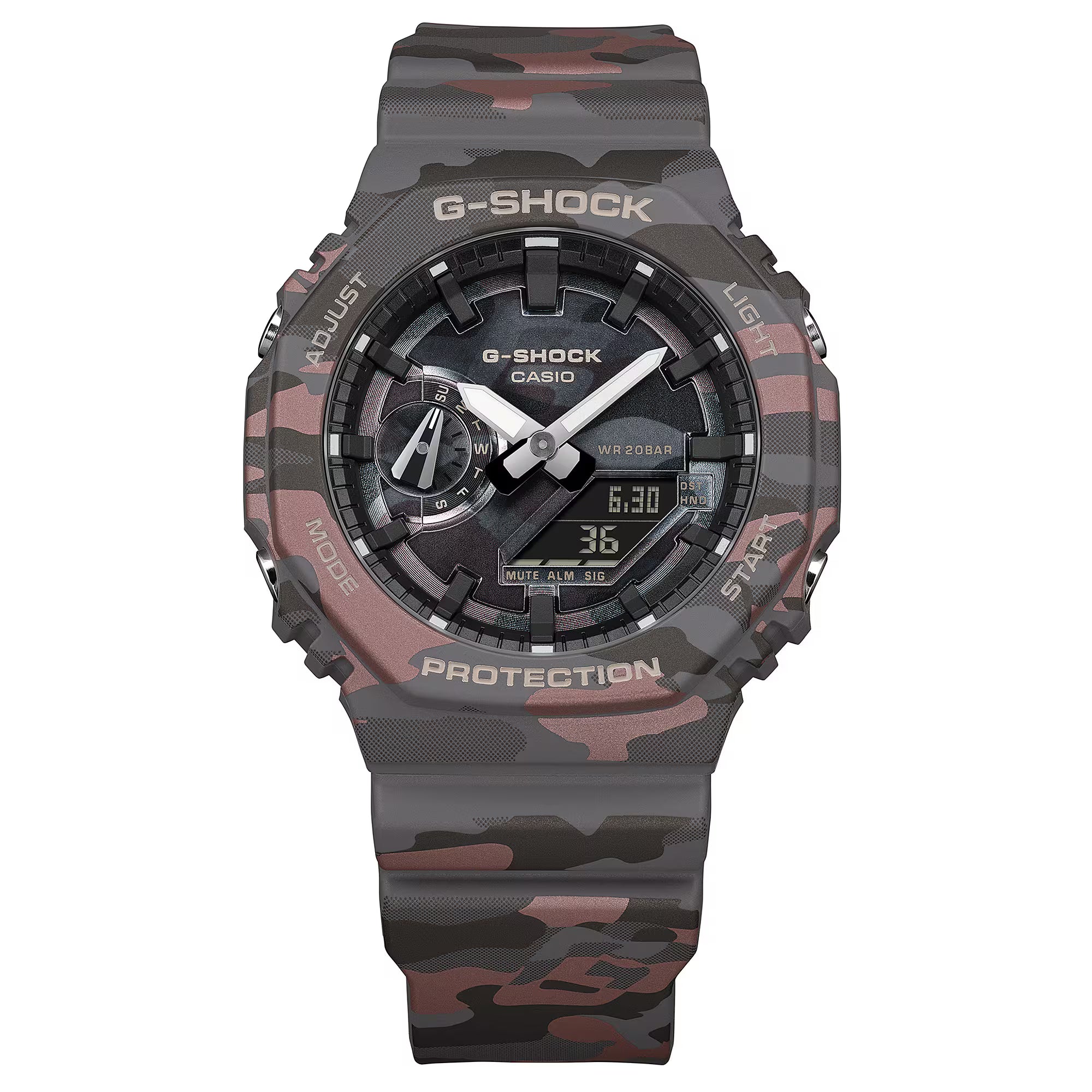 G-Shock Analog Digital Camouflage Resin Band and Dial Watch GA2100CMD-8A