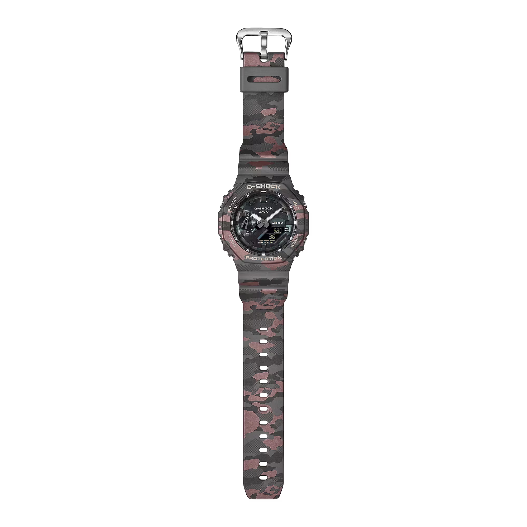 G-Shock Analog Digital Camouflage Resin Band and Dial Watch GA2100CMD-8A