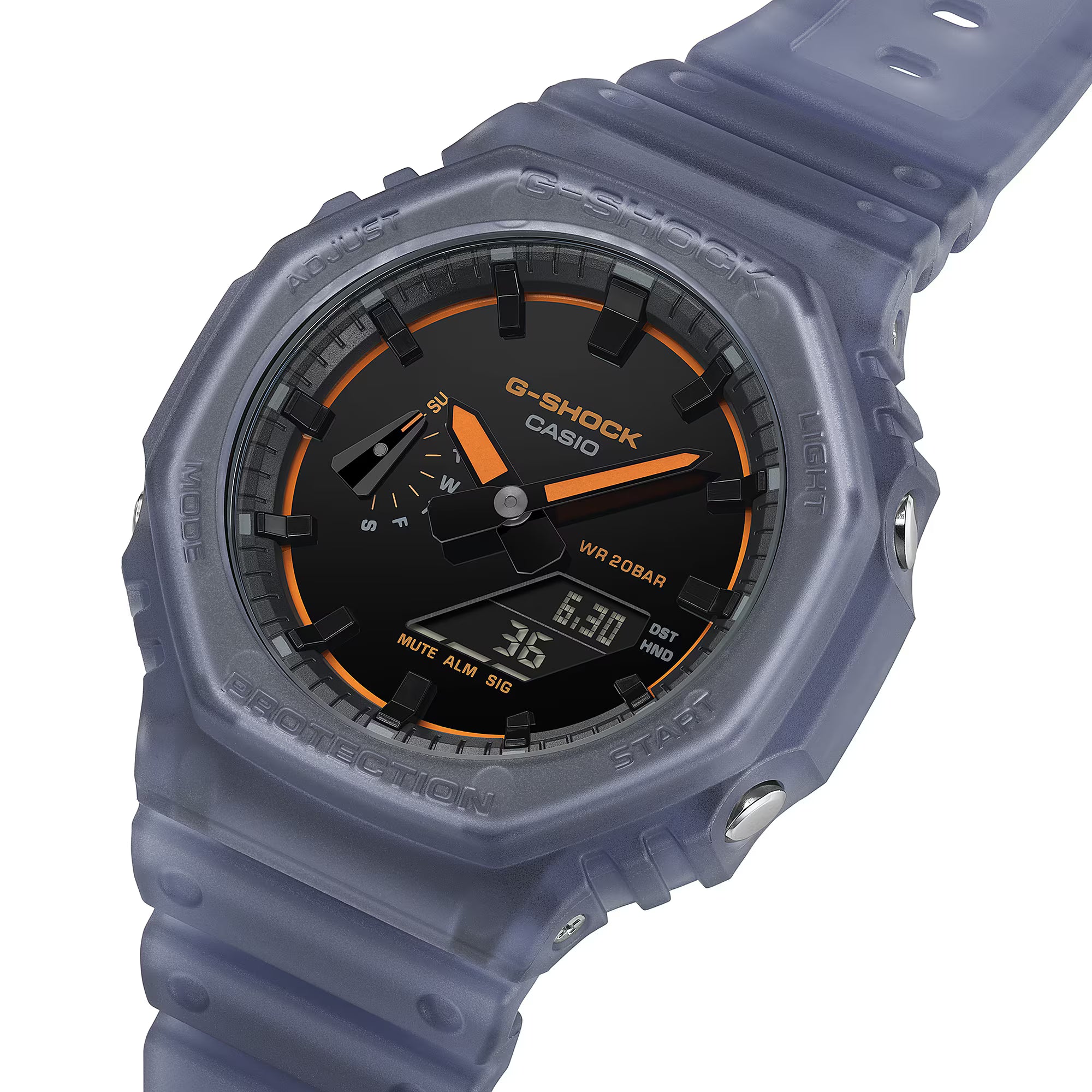 G-Shock Analog Digital Neon Orange Accents Watch GA2100K-2A
