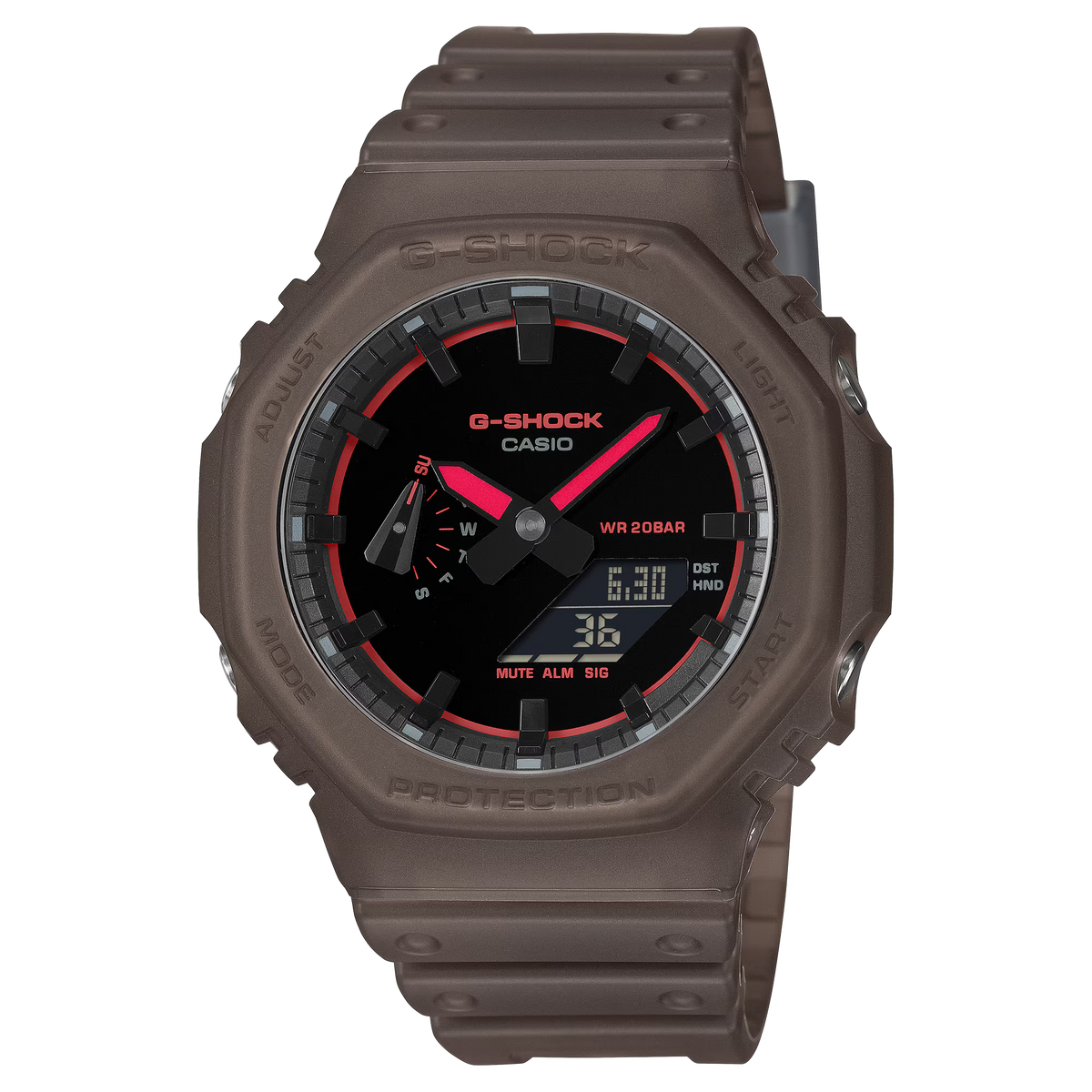 G-Shock Analog Digital Smokey Brown Resin Band Orange Orange GA2100K-5A