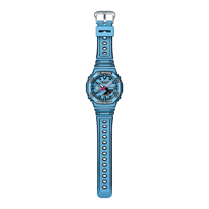 G-Shock Classic Blue Resin Band Watch GA2100MNG-2A