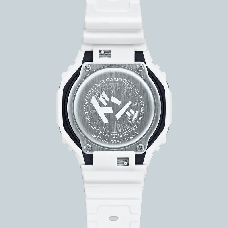 G-Shock Classic Black and White Resin Band Watch GA2100MNG-7A