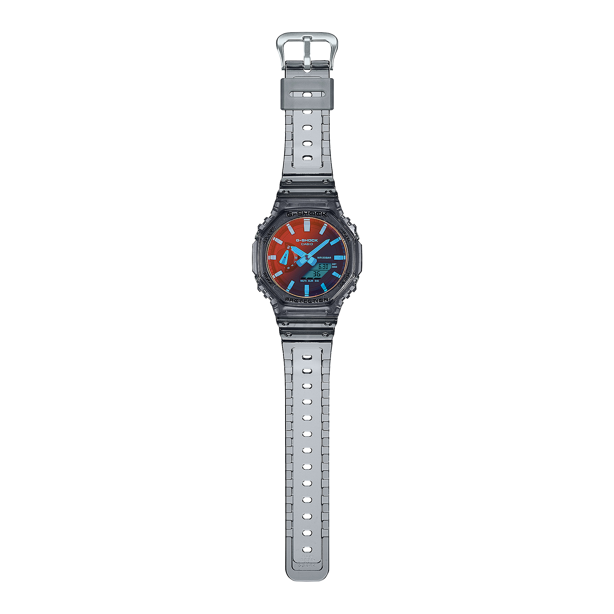 G-Shock Analog Digital Transparent Resin Band Watch GA2100TLS-8A