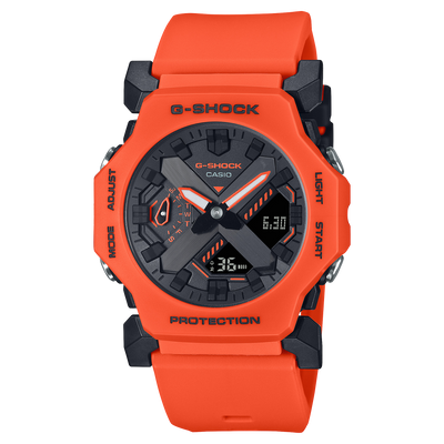 G-Shock Digital Black Dial Orange Resin Band Watch GA2300FL-4A