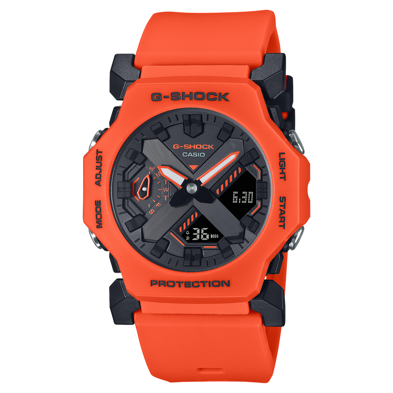 G-Shock Digital Black Dial Orange Resin Band Watch GA2300FL-4A