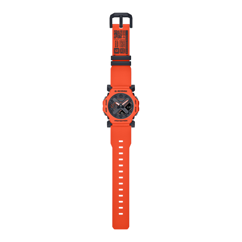 G-Shock Digital Black Dial Orange Resin Band Watch GA2300FL-4A