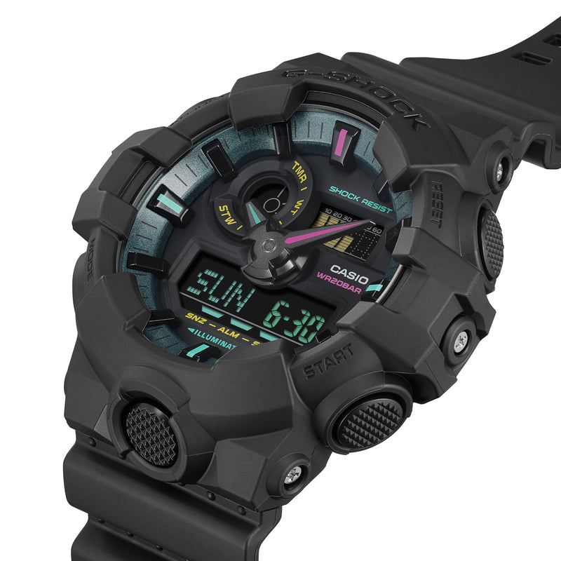 G-Shock Analog Digital Black Resin Band Watch GA700MF-1A