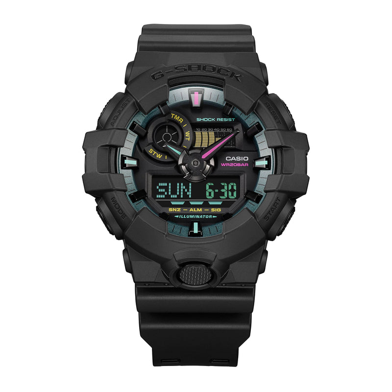 G-Shock Analog Digital Black Resin Band Watch GA700MF-1A