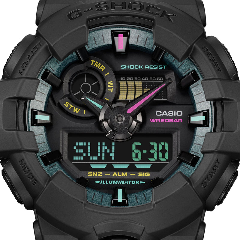 G-Shock Analog Digital Black Resin Band Watch GA700MF-1A