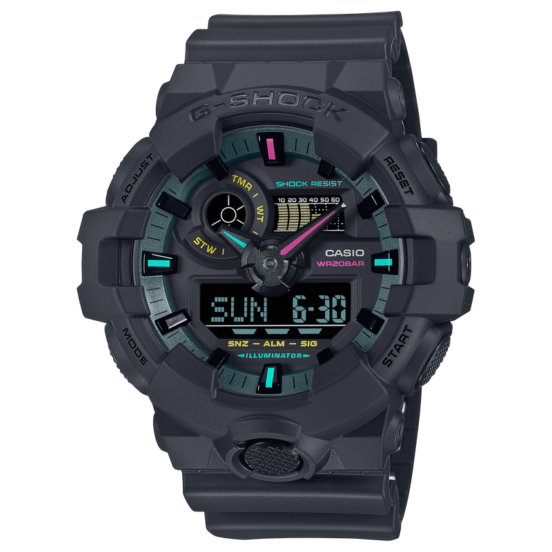 G-Shock Analog Digital Black Resin Band Watch GA700MF-1A