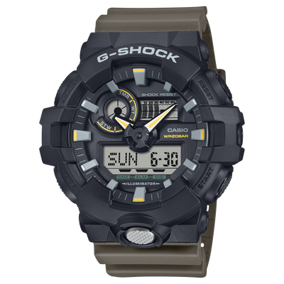 G-Shock Analog Digital Green Resin Band Watch GA710TU-1A3