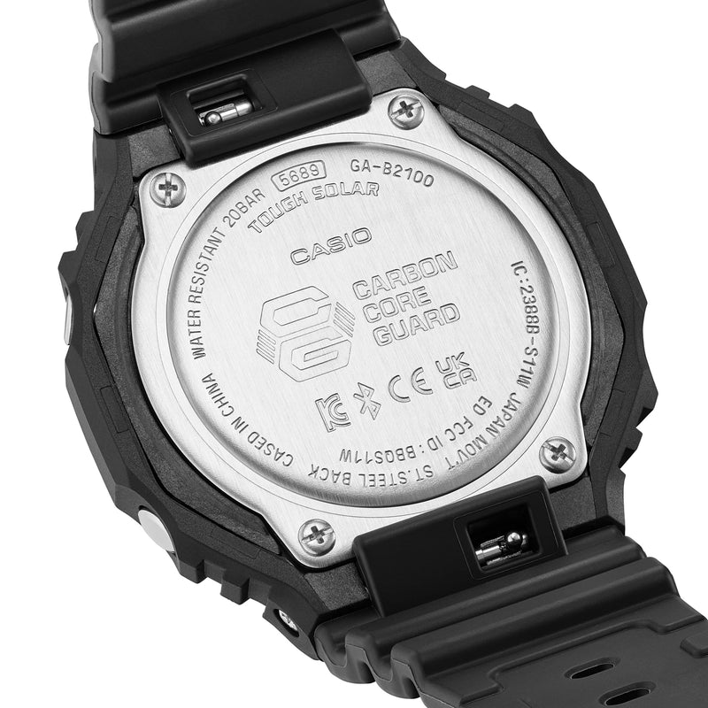 G-Shock Analog Digital DUO Caution Black Resin Band Watch GAB2100CY-1A