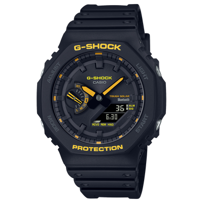 G-Shock Analog Digital DUO Caution Black Resin Band Watch GAB2100CY-1A