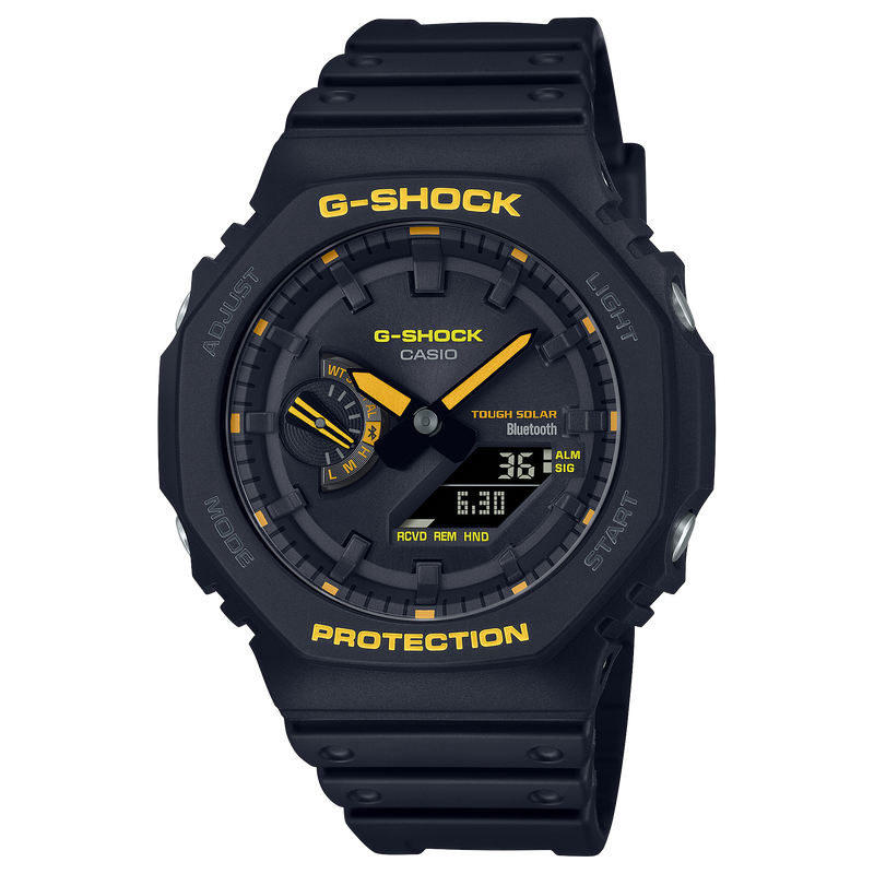 G-Shock Analog Digital DUO Caution Black Resin Band Watch GAB2100CY-1A