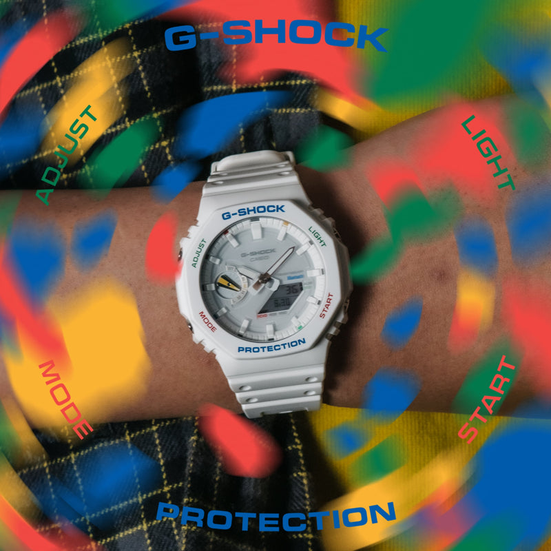 G-Shock Analog Digital DUO White Resin Band Watch GAB2100FC-7A